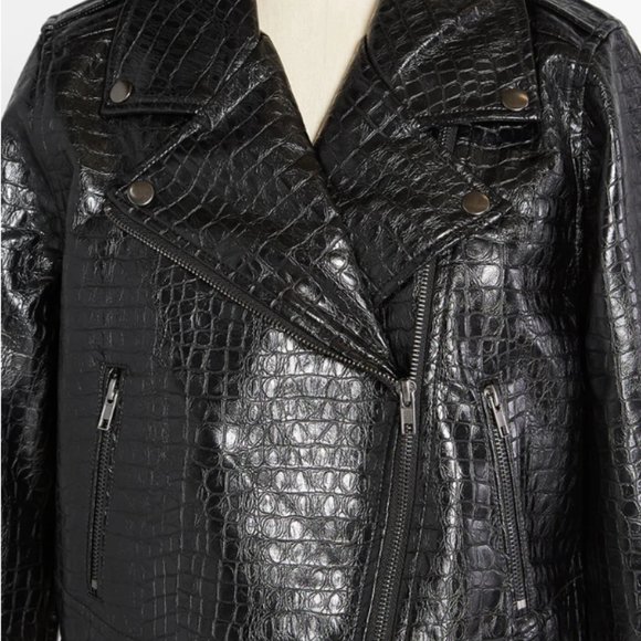 NWT Modcloth Crocodile Rock Moto Jacket - Picture 3 of 3
